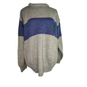 Vtg. XL Cladyknit Donegal Irish Sweater Merino Wool Fisherman Shamrock Ireland